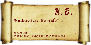 Muskovics Bernát névjegykártya